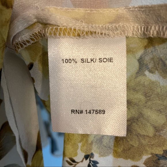 Robert Rodriguez Floral Print Drape Back Silk Top - Picture 6 of 7